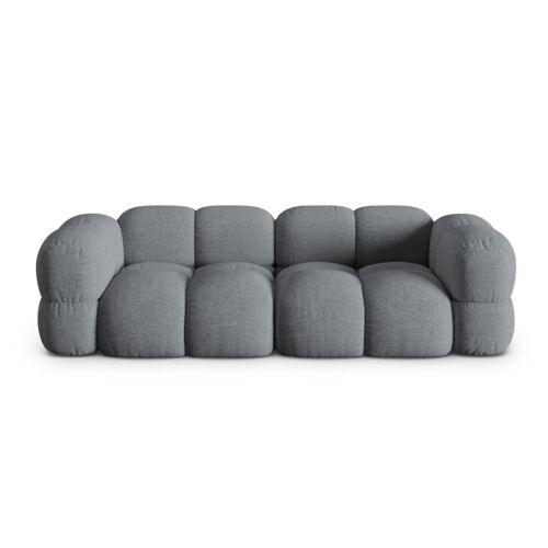 Canapé 4 places en tissu structurel gris