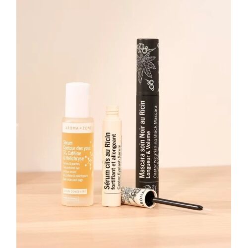 Aroma-Zone Routine Regard Intense Lot De 3 Produits Sérum Pousse Cil, Mascara 