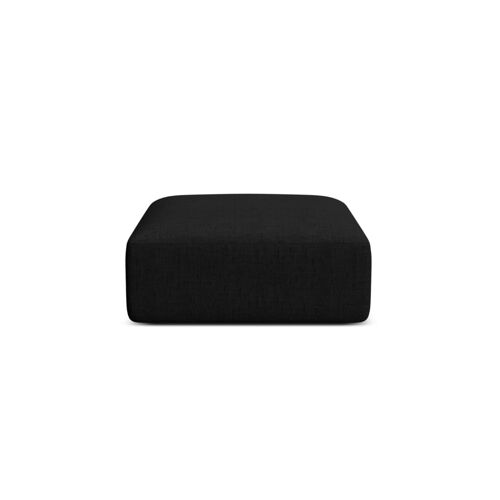 Pouf en tissu structurel noir