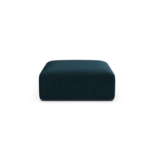 Pouf en velours pétrole profond