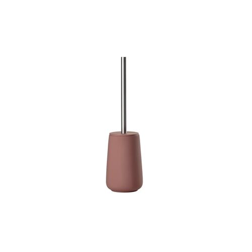 Brosse de toilette en porcelaine rouge pêche