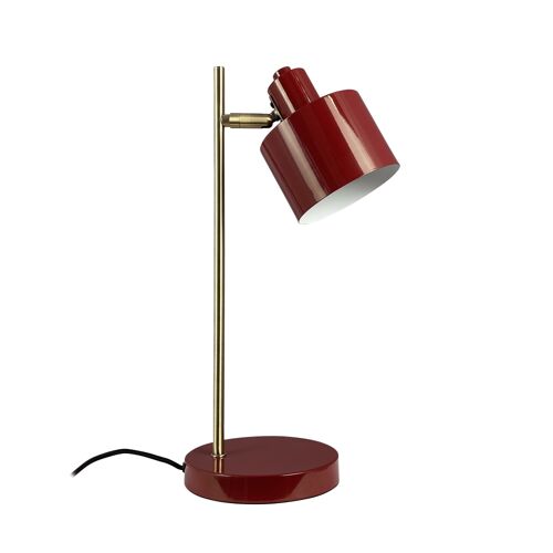 Lampe À  Poser En Métal Rouge Foncé/Laiton