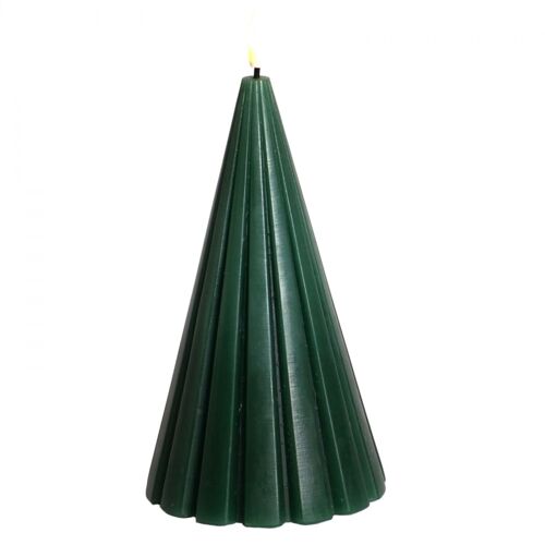 Bougie LED 20cm Vert