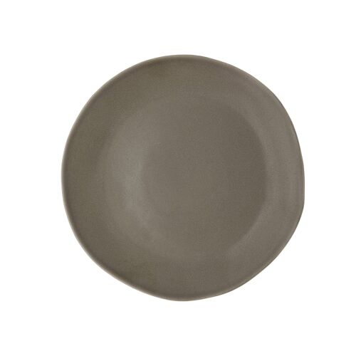 Assiette Plate En Grès Marron Chaud 27cm