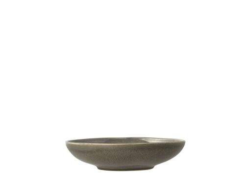Assiette À Pâtes 21cm En Grès Marron Chaud