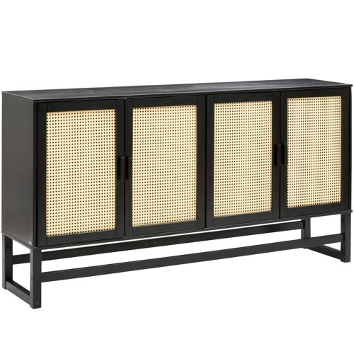 Buffet avec 4 portes en pin expresso