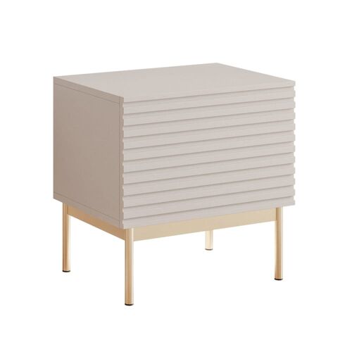 Table de chevet avec LED gris cachemire 46 cm