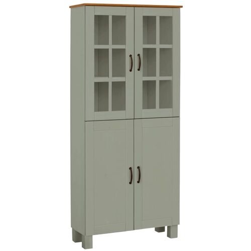 Meuble de salle de bain avec 4 portes en pin vert