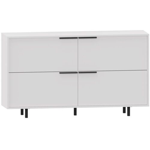 Buffet avec 4 portes battantes blanc
