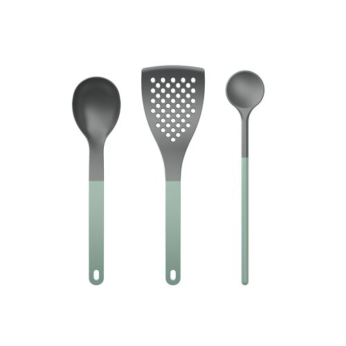 Lot De 3 Ustensiles De Cuisine En Nylon Vert Nordique