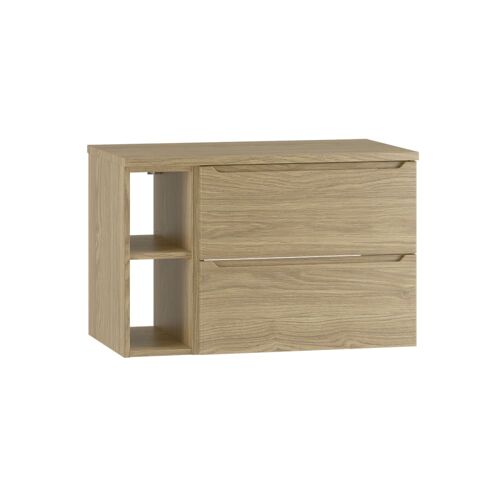 Meuble sous-vasque plan de toilette stratifiés beige
