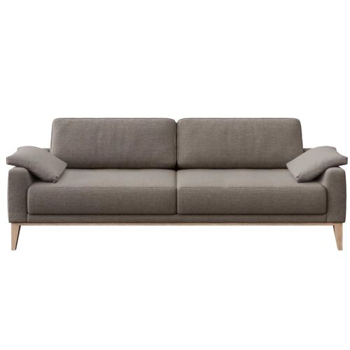 Canapé 3 places en polyester brun