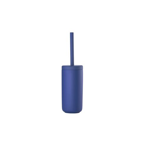 Brosse de toilette en grès bleu indigo
