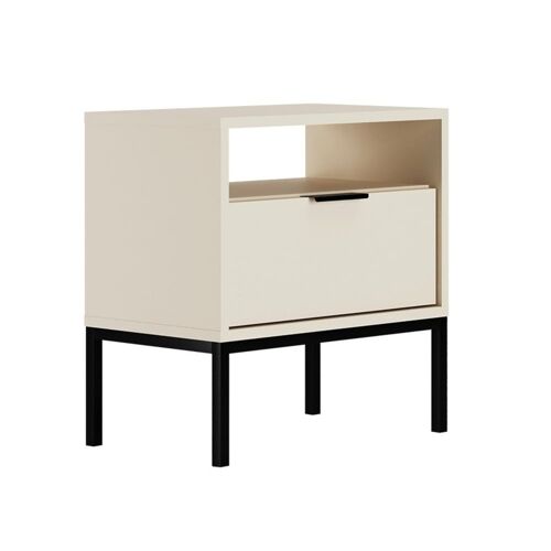 Table de chevet stratifiés beige