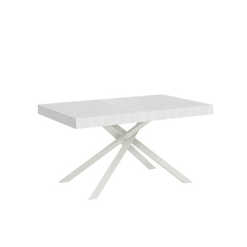 Table extensible 90x140/244 cm effet bois frêne blanc