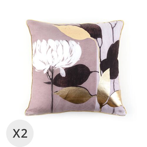 Set De 2 Coussins Pivoine 45 X 45 Cm