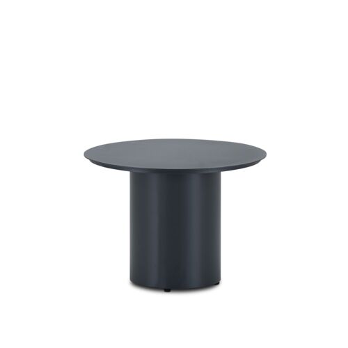 Table D'appoint Ronde 50cm En Aluminium Anthracite