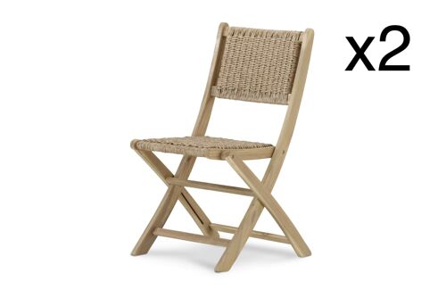 Pack De 2 Chaises En Bois Sans Accoudoirs Enea Pliant