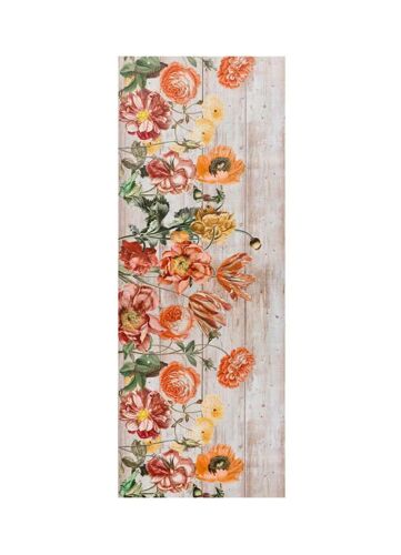 Tapis de cuisine lavable fleurs multicolore 52x100 cm