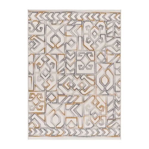 Tapis à  relief ethnique beige/multicolore 80x150 cm