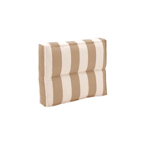 Dossier Coussin Palette En Polyester Rayure Beige 60 X 50 Cm