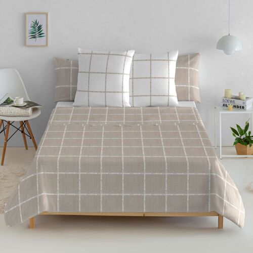 Drat Plat 100% Coton 210x270 Cm Beige