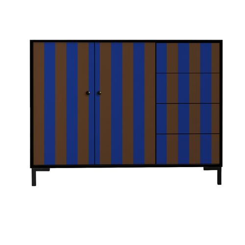 Buffet bas 2 portes 4 tiroirs MDF imprimé
