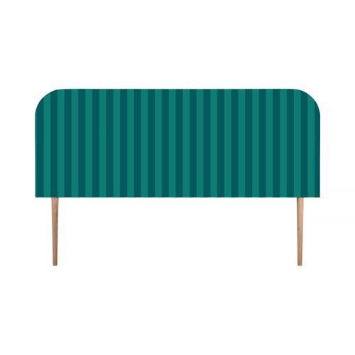 Tête de lit en velours à  rayures 160x97cm