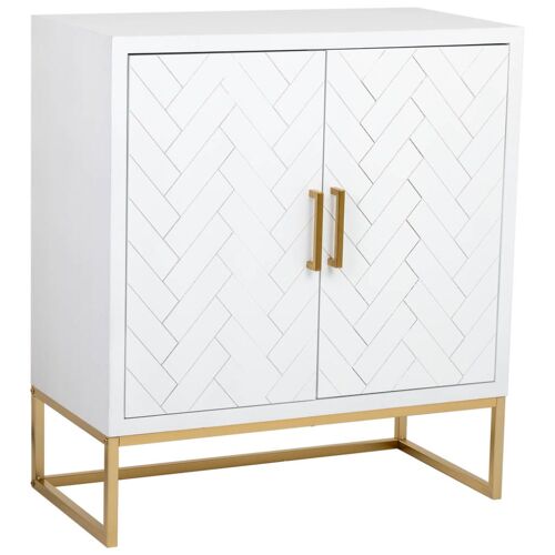 Buffet avec 1 tiroir et 2 portes en bois et métal 80x39,5x89h cm