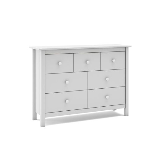 Commode blanche 4+3 tiroirs 110x80 cm