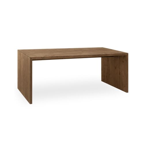 Table de salle à manger en bois de sapin marron 120x75cm