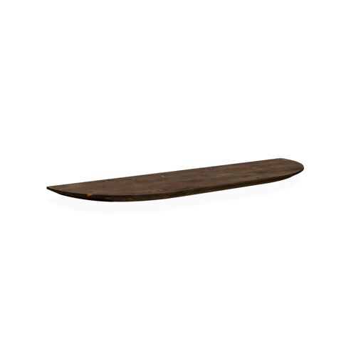 Étagère arrondie en bois de sapin flottant marron 120x3,2cm