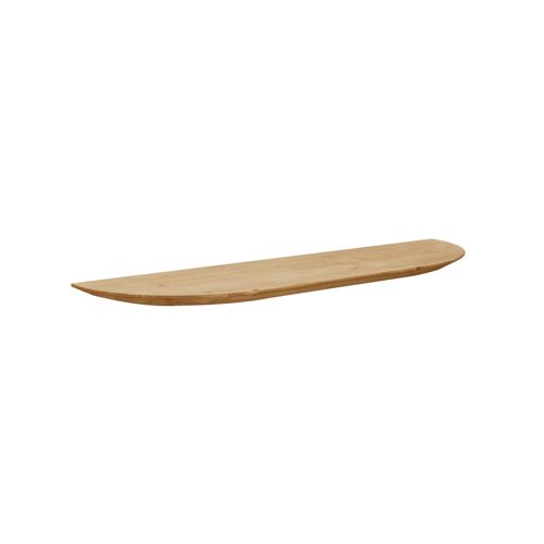 Étagère arrondie en bois de sapin flottant marron 60x3,2cm