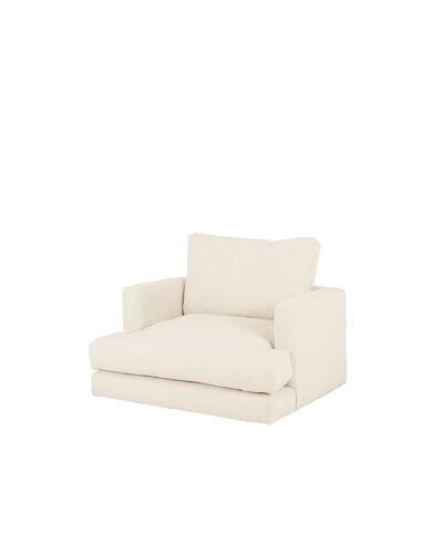Fauteuil de teinte blanc cassé 105cm