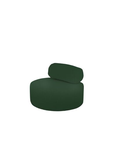 Fauteuil en bouclé rond couleur vert 105x50cm