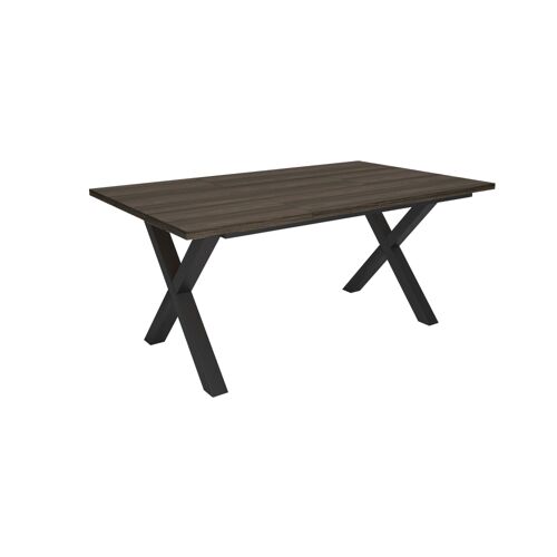Table à  manger effet bois de chêne foncé 167x90x74cm