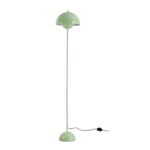 Lampadaire Forme Champignon Métal Vert, H160 Cm