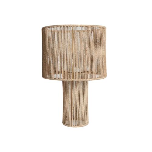 Lampe De Salon En Jute Brun Clair, 25x25x40 Cm
