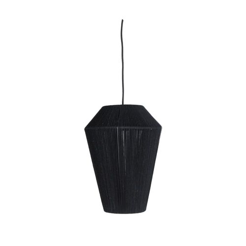 Lustre En Coton Noir, 30x30x38 Cm
