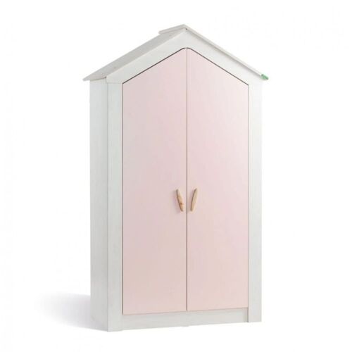 Penderie 2 portes rose 207x120x558cm