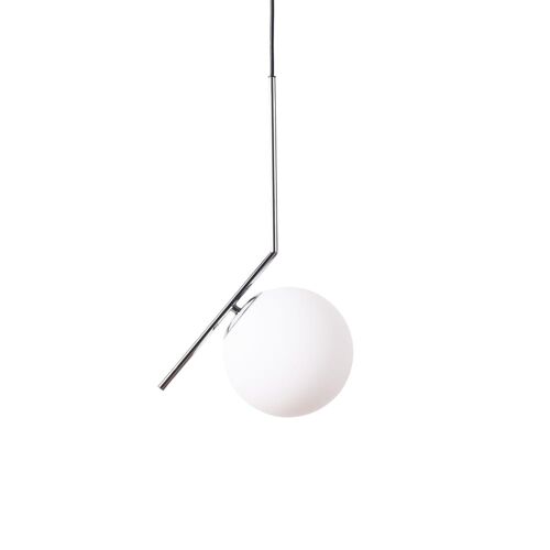 Plafonnier Nordique Chromé Boule En Verre, E27 À¿18 Cm