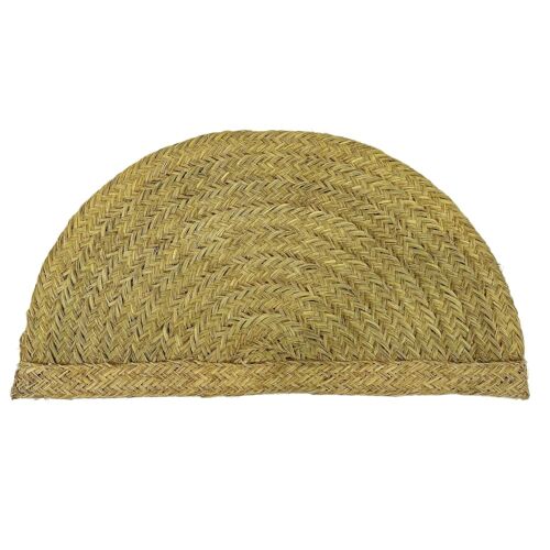 Tapis En Fibres Naturelles En Forme De Demi-Lune 80x40cm