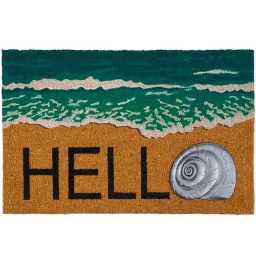 Paillasson Coco Coquillage Hello 75x45x1.5cm