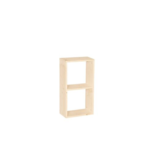 étagère en bois massif beige avec 1 étagères