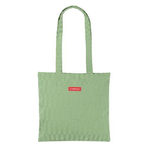 Sac de plage géométrique polyester vert