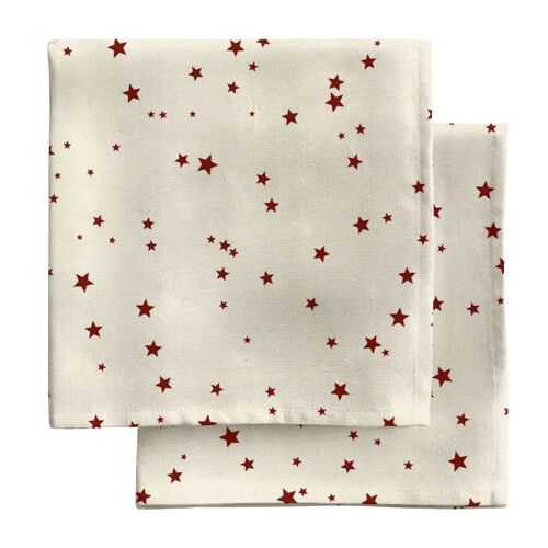 Serviettes 100 % Coton (X2) Beige 43x43 Cm