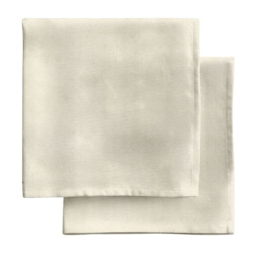 Serviettes 100 % Coton (X2) Beige 43x43 Cm