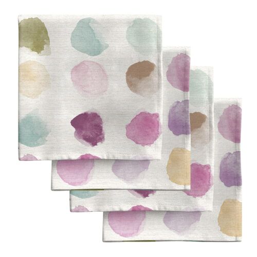 Serviettes De Table 100% Coton (X4) Multicolore 43x43 Cm