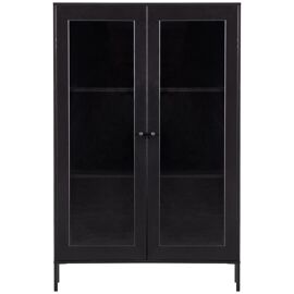Armoire vitrine en pin noir