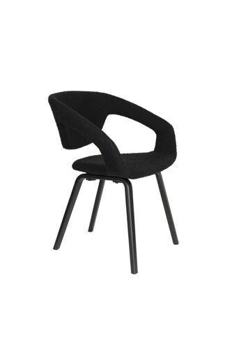 Zuiver - Lot de 2 Chaises tissu Flexback Zuiver - Noir